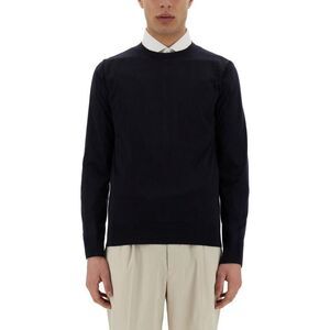 ZEGNA Crew Neck Long Sleeve Pullover Men BLUE Sweaters & Cardigans